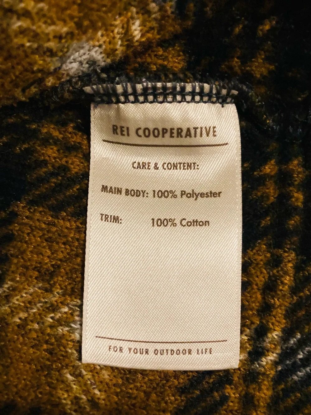 REI Plaid Fleece Pullover Sweater